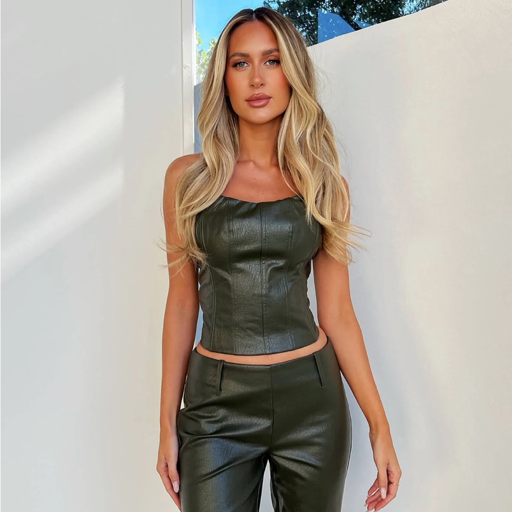 Tiger Mist Cayenne Longline Top Olive Pu